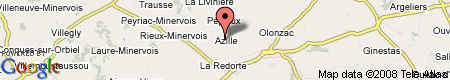 Map showing Azille