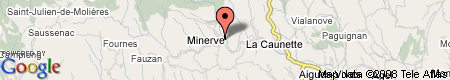Map showing Minerve