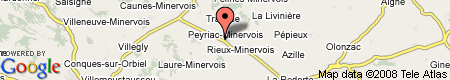 Map showing Peyriac Minervois